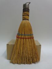 Vintage Fits Rite Wire Wrap Corn Whisk Broom Red Blue Stitching picture