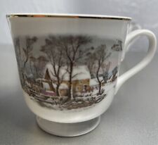 Currier & Ives Fine Porcelain Avon Cups 1981 (5 Pc Set) 735 picture