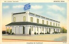 Nice Linen Roadside Postcard DeLuxe Court Motel Seymour TX Baylor County C.Teich picture
