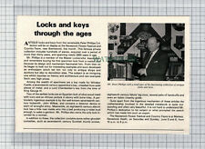 C7465) Mr Peter Phillips Master Locksmiths Association Essex - 1982 Cutting picture