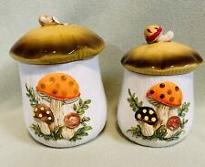 Two Vintage 70’s-80’s Merry Mushroom Canisters (some damage) picture