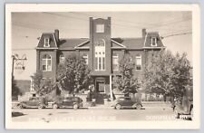 Postcard RPPC Photo Missouri Doniphan Ripley County Court House Vintage Car 1947 picture