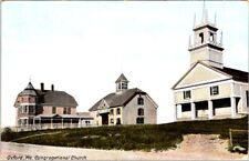 1911, Congregational Church, OXFORD, Maine Postcard - Hugh C. Leighton picture