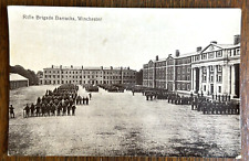 Antique Postcard British 1900's Rifle Brigade Barracks Winchester England-Sepia picture