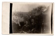 RPPC POSTCARD 1924 LARGE GROUP OF COUPLES OUTISE OF HOUSE UNPOSTED picture