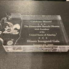 Barack Obama 2009 Illinois Presidential Inaugural Gala Paperweight/plaque picture