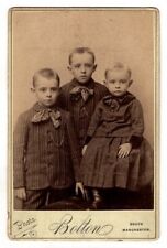 Three Young Brothers Portrait, Antique Cabinet, by Bolton, South Manchester, NH picture