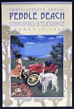 EXC 1997 Pebble Beach Concours Orig Poster Stanley Steamer Runabout Nicola Wood picture