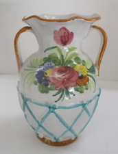 Vintage Double Handle Italy Floral Vase picture