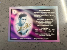 WILLIE PEP 1996 RINGSIDE BOXING SPOTLIGHT SIGNATURE #6 AUTOGRAPH CARD BOXING HOF picture
