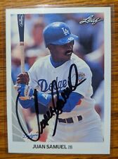 1990 Leaf Signed Autographed Card #226 JUAN SAMUEL Dodgers *Free Shipping* picture