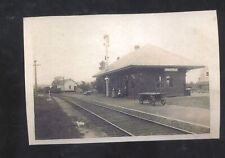 REAL PHOTO BURLEYVILLE OHIO RAILROAD DEPOT TRAIN STATION POSTCARD COPY picture