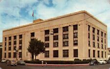 Federal Building El Paso Texas Cars Vintage Postcard 1956 Posted picture