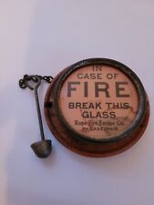 Vintage Rope Fire Escape Co Break Glass Fire Alarm with Hammer Philadelphia, PA picture