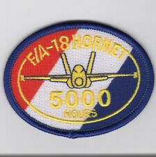 F/A-18 HORNET 5000 HOURS EMBROIDERED HOOK &  LOOP  PATCH picture