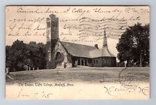 Medford MA- Massachusetts, The Chapel, Tufts College, Vintage c1905 Postcard picture