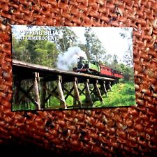 PUFFING BILLY TRAIN COCKATOO CREEK BRIDGE GEMBROOK ROSES POSTCARD UNUSED  picture