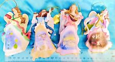 Set of 3 - HEAVENLY ANGEL Danbury Mint Winter Christmas Ornaments - S-11 picture