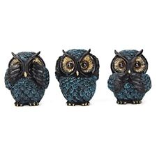 Xintim Owl figurine and sculptures for shelf decor accents3 wise Owl statue f... picture