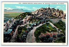 Riverside California CA Postcard Sunrise Services Easter Sunday c1940's Cars picture