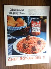 1961 Chef Boy Ar Dee Ad Spaghetti & Meat Balls picture