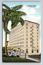 Brownsville TX-Texas, El Jardin Hotel, Advertising, Antique Vintage Postcard picture