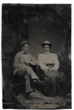 Tintype Photograph Showing A Lovely Couple Seated in Studio picture
