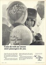 1969 UNITED AIR LINES ad airlines airways advert STEWARDESS Come Fly With Me picture
