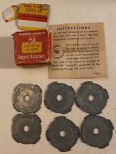 Vintage Webster Chicago 6 Record Adapters For 45 RPM With Box & Directions picture