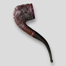 Vintage Genuine Schueerohaum Hand Imported Ornate Wooden Smoking Pipe Estate picture