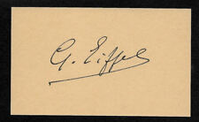 Gustave Eiffel Autograph Reprint On Genuine Original Period 1880s 3X5 Card  picture