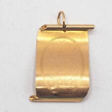 Vintage Egyptian Scroll Pendant 14K Gold Jewelry picture