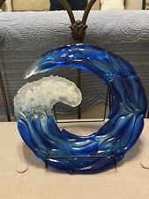 Decoritive Ocean Wave Dolphin Sculpture 3D Resin picture