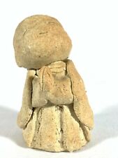 Jizo Statue Japanese Studio Pottery Artist Hand Made Praying Looking to Heaven picture