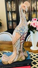Vintage Chinese Phoenix Bird 17” Figurine, Hand painted Chinoiserie picture