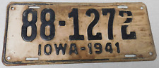 1941 Iowa passenger car license plate picture