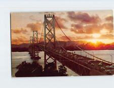 Postcard Sunset Scene San Francisco-Oakland Bay Bridge San Francisco California picture