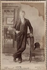 Antique Cabinet Card Photo Gentleman Greenville michigan  1870s picture