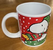 Peanuts Galerie Snoopy & Woodstock Sledding Christmas Ceramic Mug Tea Cup - NICE picture