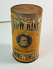 Vintage Snow King Double Action Baking Powder Advertising Tin 10oz Advertisement picture