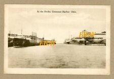 Conneaut Harbor Ohio,  At The Docks,  Ship marked Denmark, UST Co.  Dated 1919 picture
