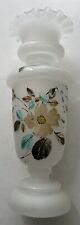 Antique Victorian Hand Painted Blown Bristol Glass Vase 8 3/4” Tall picture