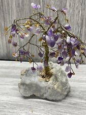 Piante D'amore Handcrafted Tree of Love Engery Stones & Wire Tree Amethyst cryst picture
