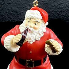 Vintage 1965 Coca-Cola Holiday Christmas Ornament Santa Holding Bottle 3” RARE picture
