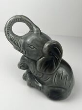 Vtg Handcrafted Collectibles Sitting Elephant Trunk Up Figurine Brazil GIFT picture