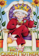 THE QUEEN MOTHER-Handcrafted Royalty Fridge Magnet-W/Mary Engelbreit art   picture