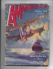 Amazing Stories Oct 1937 Sea Plane Cover picture