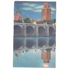 The Harrisburger Capital Park Postcard Vintage Harrisburg Pennsylvania Linen picture