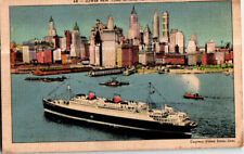Lower New York Skyline, New York City postcard. Posted 1941 picture