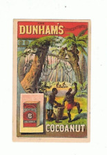 Dunham's Cocoanut Concentrate  Victorian Trade Card  great graphics picture